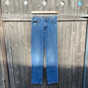 Lands' End Medium Wash Classic Straight Leg Jeans, Size 18S